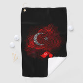 Türkei-Flagge Golfhandtuch (Insitu)