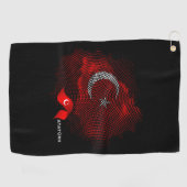Türkei-Flagge Golfhandtuch (Horizontal)
