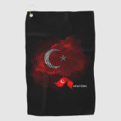 Türkei-Flagge Golfhandtuch (Vorderseite)