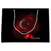 Türkei-Flagge Große Geschenktüte (Vorderseite)