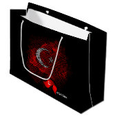 Türkei-Flagge Große Geschenktüte (Vorderseite Schrägansicht)