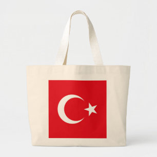 Türkei-Flagge Jumbo Stoffbeutel