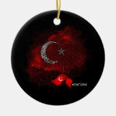 Türkei-Flagge Keramik Ornament (Vorne)