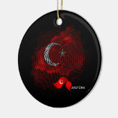 Türkei-Flagge Keramik Ornament (Links)