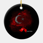 Türkei-Flagge Keramik Ornament (Hinten)