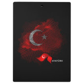 Türkei-Flagge Klemmbrett (Rückseite)