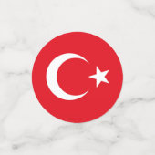Türkei-Flagge Konfetti (Klein Vorderseite)