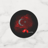 Türkei-Flagge Konfetti (Klein Vorderseite)
