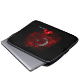 Türkei-Flagge Laptopschutzhülle (Vorne Knopf)