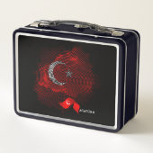 Türkei-Flagge Metall Brotdose (Rückseite)