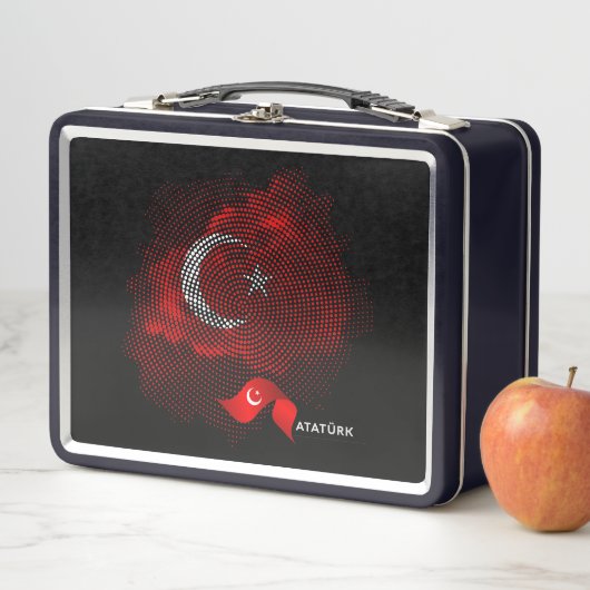 Türkei-Flagge Metall Brotdose (Beispiel)