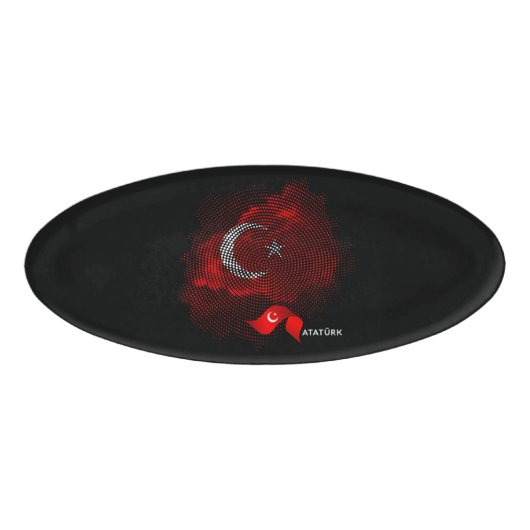 Türkei-Flagge Namenschild (Vorderseite)