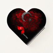 Türkei-Flagge Notizblock (Rückseite)