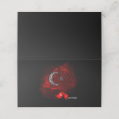 Türkei-Flagge Platzkarte (Außenseite Aufgefaltet)
