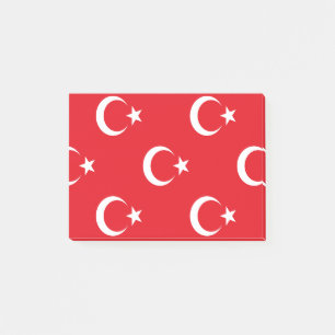 Türkei-Flagge Post-it Klebezettel