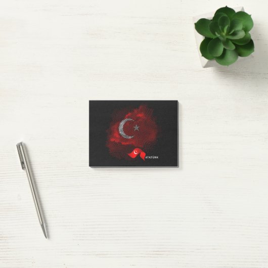 Türkei-Flagge Post-it Klebezettel (Büro)