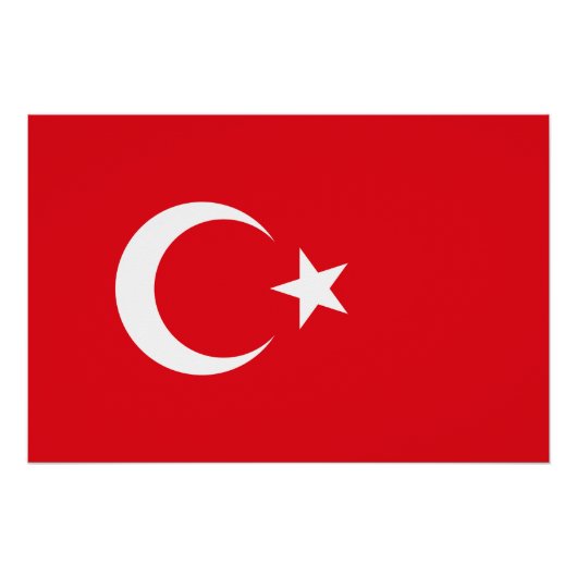 Türkei-Flagge Poster (Vorderseite)