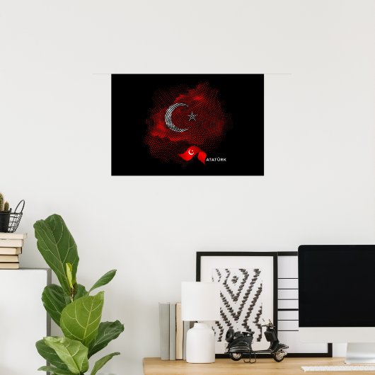 Türkei-Flagge Poster (Heimbüro)