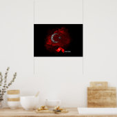 Türkei-Flagge Poster (Küche)