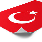Türkei-Flagge Poster (Ecke)
