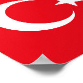 Türkei-Flagge Poster (Ecke)