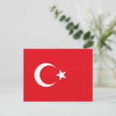 Türkei-Flagge Postkarte (Stehend Vorderseite)
