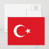 Türkei-Flagge Postkarte (Vorne/Hinten)