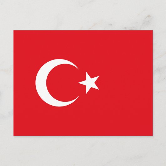 Türkei-Flagge Postkarte (Vorderseite)