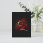 Türkei-Flagge Postkarte (Stehend Vorderseite)