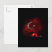 Türkei-Flagge Postkarte (Vorne/Hinten)