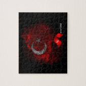 Türkei-Flagge Puzzle (Vertikal)
