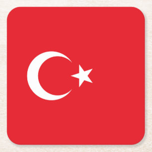 Türkei-Flagge Rechteckiger Pappuntersetzer