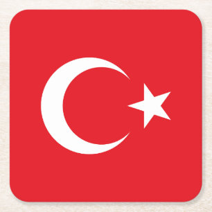 Türkei-Flagge Rechteckiger Pappuntersetzer