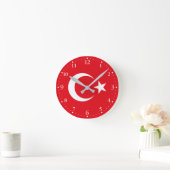 Türkei-Flagge Runde Wanduhr (Zuhause)