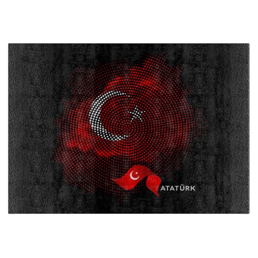Türkei-Flagge Schneidebrett (Vorderseite)