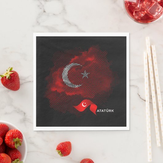 Türkei-Flagge Serviette (Beispiel)