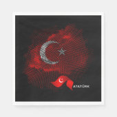 Türkei-Flagge Serviette (Vorderseite)