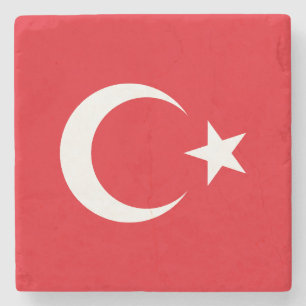 Türkei-Flagge Steinuntersetzer
