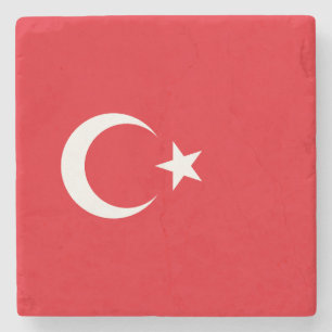 Türkei-Flagge Steinuntersetzer