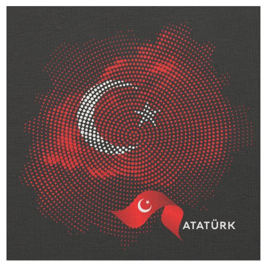 Türkei-Flagge Stoff (Nahaufnahme)