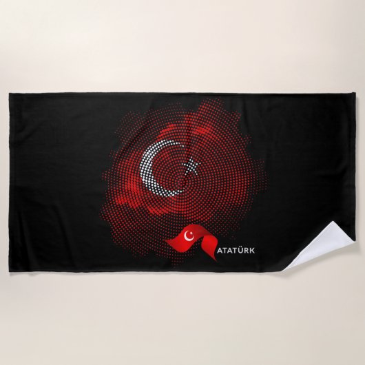 Türkei-Flagge Strandtuch (Vorderseite)