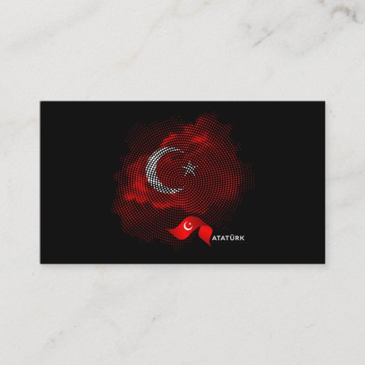 Türkei-Flagge Visitenkarte (Vorderseite)