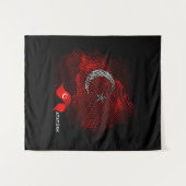 Türkei-Flagge Wandteppich (Vorderseite (Horizontal))