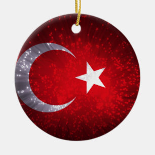Türkei Flaggenfeuer Keramikornament