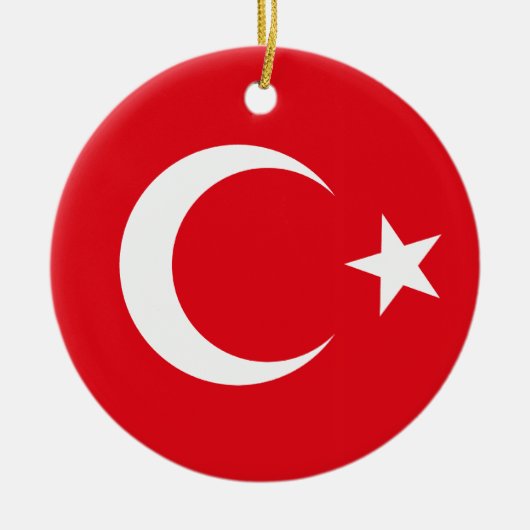 Türkei Flaggenverzierung Keramik Ornament (Vorne)
