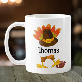 Türkei Football Erntedank Cartoon Kaffeetasse