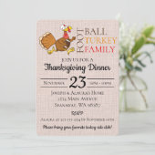 Türkei Football Erntedank Einladung (Stehend Vorderseite)