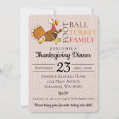 Türkei Football Erntedank Einladung (Vorderseite)