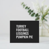 Türkei Football Funny Erntedank Dinner Familie Postkarte (Stehend Vorderseite)