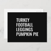 Türkei Football Funny Erntedank Dinner Familie Postkarte (Vorne/Hinten)